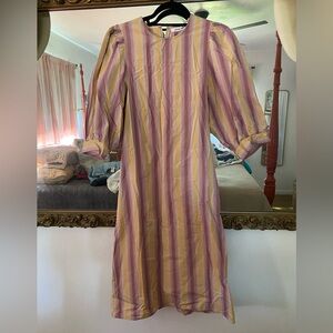 Samsoe Samsoe pink and yellow stripe dress
